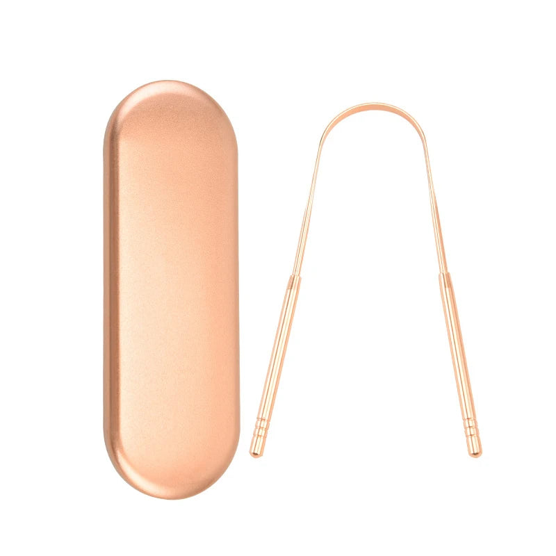 Stainless Steel Tongue Scraper — Remove Bacteria & Freshen Breath Instantly