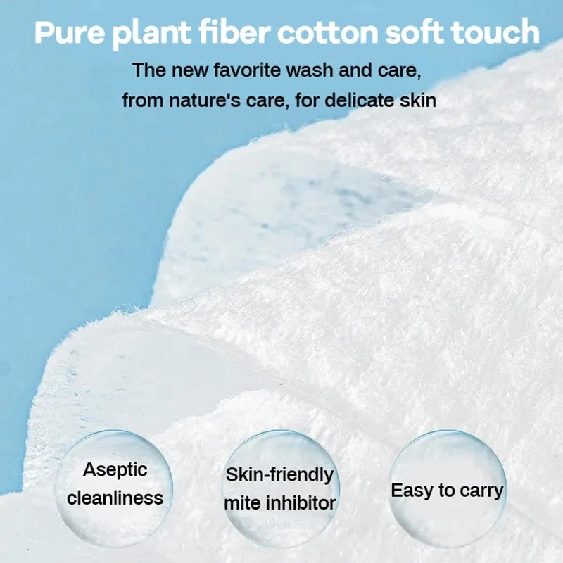 Soft Disposable Face Towels — 100 Count Cotton Cleansing Wipes