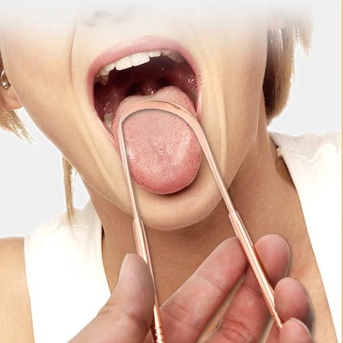 Stainless Steel Tongue Scraper — Remove Bacteria & Freshen Breath Instantly