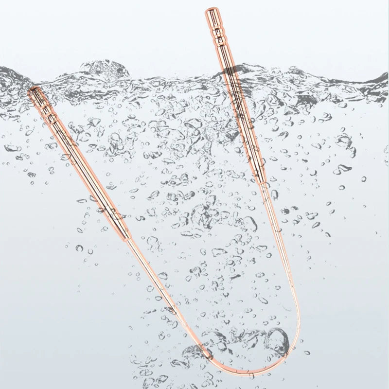 Stainless Steel Tongue Scraper — Remove Bacteria & Freshen Breath Instantly