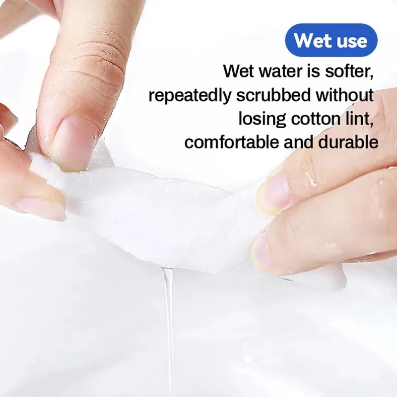 Soft Disposable Face Towels — 100 Count Cotton Cleansing Wipes
